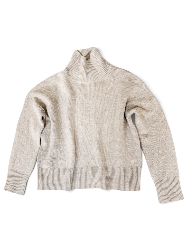 Lattelier High Neck Boxy Oversized Camel Hair & Wool Knit Sweater Nwt New L — image 2 of 7